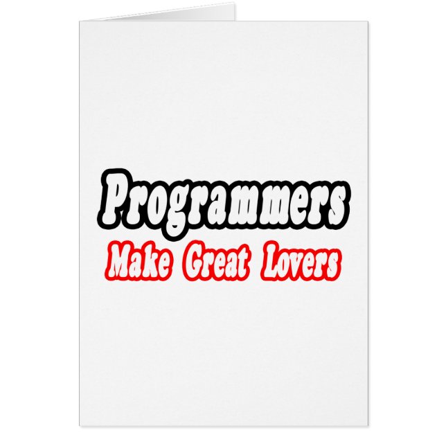 Programmeurs maken grote liefhebbers (Voorkant)