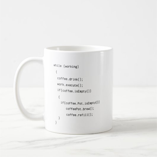 Programmierer Kaffee - Computer Code Koffiemok (Links)