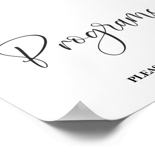 Programs wedding sign Poster (Coin)