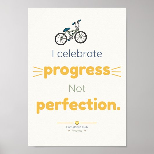 Progrès | Affiche d'affirmation pour enfants (Devant)