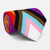 Progrès - drapeau arc-en-ciel et Cravate de fierté (Roulé)