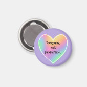 Progrès non perfection Aimant arc-en-ciel (Recto/Verso)