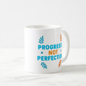 Progrès, pas perfection – Mug de motivation (Devant droit)