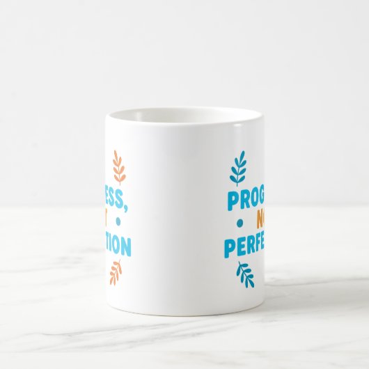 Progrès, pas perfection – Mug de motivation (Centre)