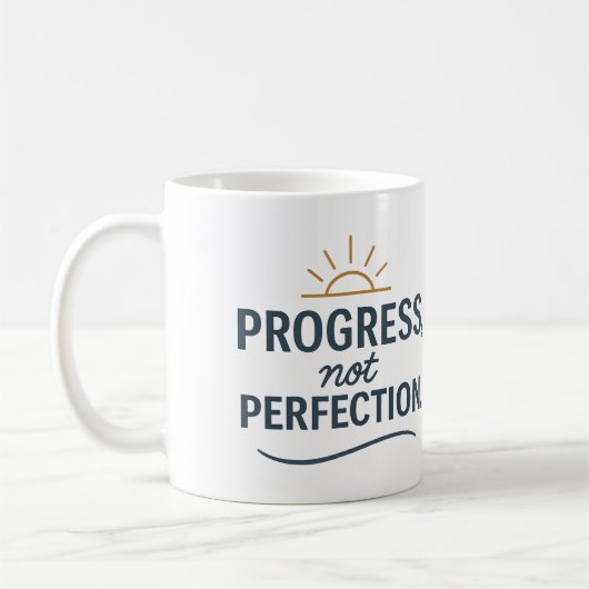 Progrès, pas perfection - Tasse à thé (Gauche)