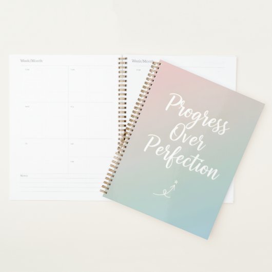 Progrès Plutôt que Perfection – Citation Motivatio (Devant avec enveloppe)