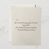 Progrès sur la carte postale de devis de perfectio (Devant / Derrière)