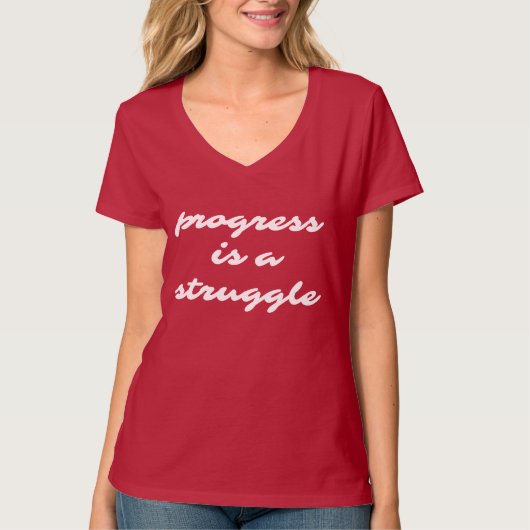 Progrès T-shirt à col V de base pour femmes (Devant)