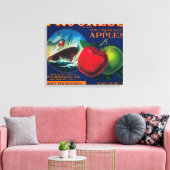 Progress Apple Crate LabelWatsonville, CA Canvas Afdruk (Insitu (Woonkamer))