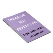 Progress Not Perfection Carnet Idée cadeau (Côté Droit)