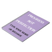 Progress Not Perfection Carnet Idée cadeau (Côté gauche)