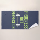 Progress Not Perfection - Gymnase Inspirationnelle (Serviette de bain)