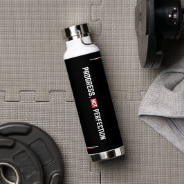 Progress Not Perfection Motivation Gym Waterfles