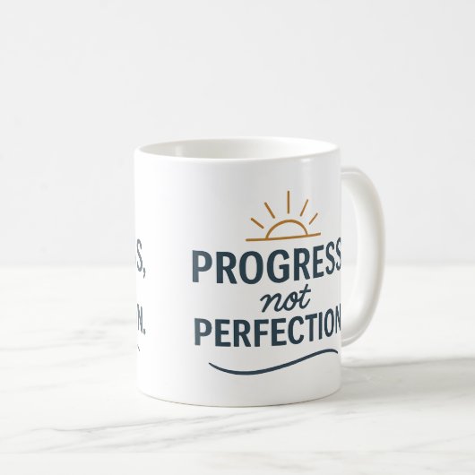 Progress, not perfection - Tea Mug (Devant droit)