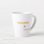 Progress Over Perfection Minimal Motivational  Latte Mok (Rechterhoek)
