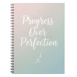 Progress Over Perfection – Minimal Motivational Qu Notitieboek