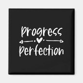 Progress Over Perfection Motivational Magneet (Voorkant)