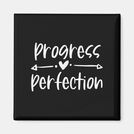 Progress Over Perfection Motivational Magneet (Voorkant)