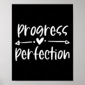 Progress Over Perfection Motivational Poster (Voorkant)