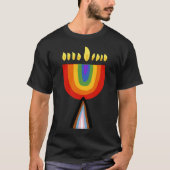 Progress Pride Chanukiah T-shirt (Voorkant)