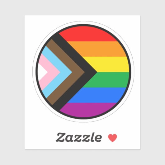 Progress Pride Circle-Sticker Sticker (Vel)