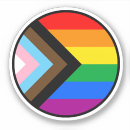 Progress Pride Circle-Sticker Sticker