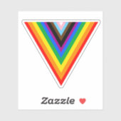 Progress Pride Driehoek Sticker (Vel)
