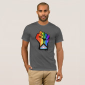 Progress Pride Fist T-shirt (Voorkant volledig)