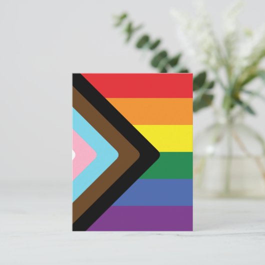 Progress Pride Flag Briefkaart (Staand voorkant)