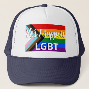 Progress Pride Flag Ik steun LGBT Trucker Pet