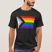 Progress Pride Flag LGBTQ+ T-shirt (Voorkant)