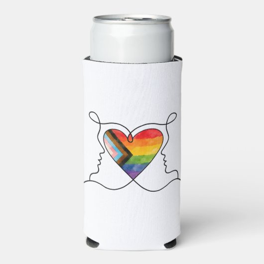 Progress Pride Hart Lijn Kunst (Seltzer Voorkant)