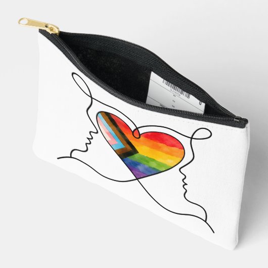 Progress Pride Hart Lijn Kunst Etui (Open)
