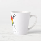 Progress Pride Hart Lijn Kunst Latte Mok (Rechts)