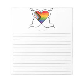 Progress Pride Hart Lijn Kunst Notitieblok