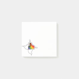 Progress Pride Hart Lijn Kunst Post-it® Notes