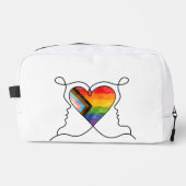 Progress Pride Hart Lijn Kunst Toilettasje (Voorkant)