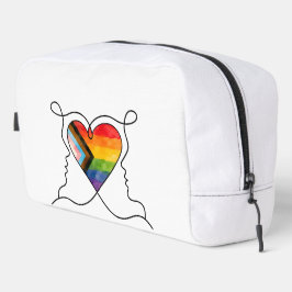 Progress Pride Hart Lijn Kunst Toilettasje