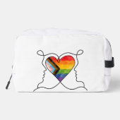 Progress Pride Hart Lijn Kunst Toilettasje (Achterkant)