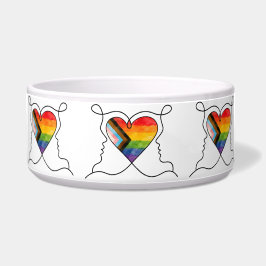 Progress Pride Hart Lijn Kunst Voerbakje