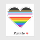 Progress Pride Hart Sticker (Vel)