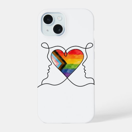 Progress Pride Heart Line Art (Verso)