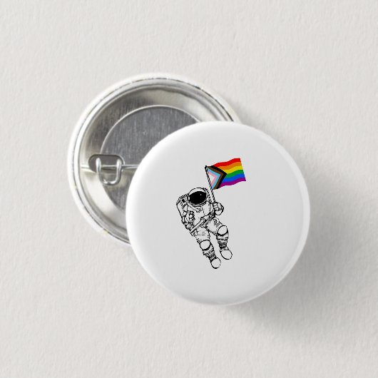 Progress Pride Moonman Ronde Button 3,2 Cm (Voorkant /achterkant)