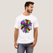 Progress Pride Peace Daisy - LGBTQ+ Love Wins T-shirt (Voorkant volledig)