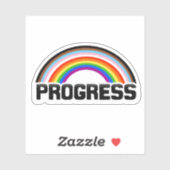 Progress Pride Regenboogsticker Sticker (Vel)
