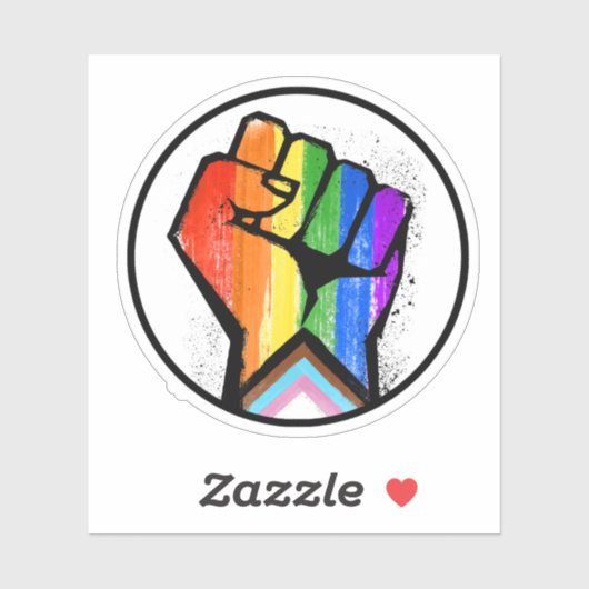 Progress Pride Resistance Circle Sticker (Vel)