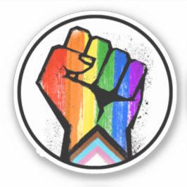 Progress Pride Resistance Circle Sticker