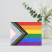 Progress Pride-vlag Briefkaart (Staand voorkant)