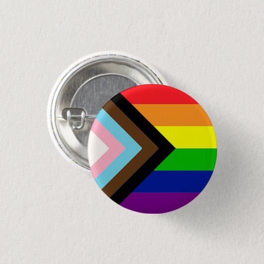 Progress Pride-vlaggenbadge Ronde Button 3,2 Cm (Voorkant /achterkant)