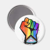 Progress Pride Vuist Magneet (Voorkant / Achterkant)